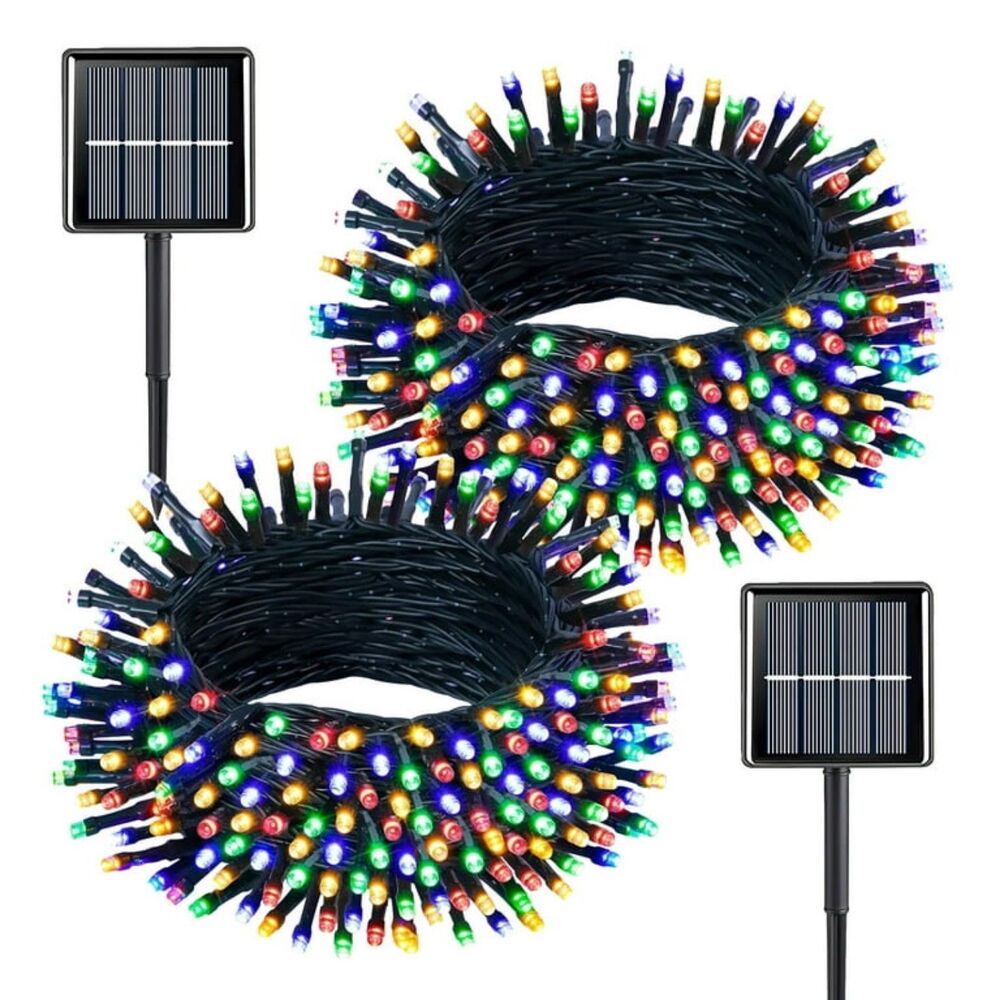 Pack of 2 Solar Multicolor Christmas Lights NEW